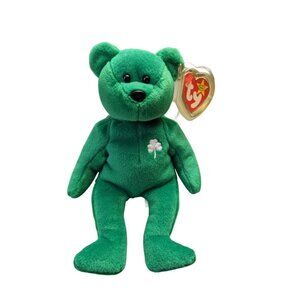 TY Beanie Babies Erin Bear Green Vintage 1997